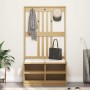 Perchero de entrada SANDNES madera maciza de pino 87x40x159,5cm en Bancos para recibidores y almacenamiento | Comprar online en 