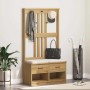 Perchero de entrada SANDNES madera maciza de pino 87x40x159,5cm en Bancos para recibidores y almacenamiento | Comprar online en 