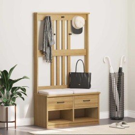 Perchero de entrada SANDNES madera maciza de pino 87x40x159,5cm en Bancos para recibidores y almacenamiento | Comprar online en 