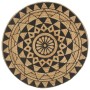Alfombra de yute tejida a mano con estampado negro 120 cm de vidaXL, Alfombras - Ref: Foro24-133699, Precio: 45,00 €, Descuen...