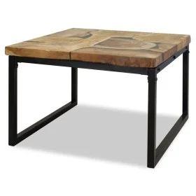 Mesa de centro de resina de teca 60x60x40 cm de vidaXL, Mesas de centro - Ref: Foro24-244552, Precio: 99,50 €, Descuento: %