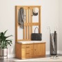 Perchero de entrada SANDNES madera maciza de pino 87x40x159,5cm en Bancos para recibidores y almacenamiento | Comprar online en 
