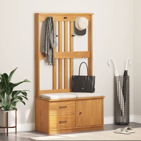 Perchero de entrada SANDNES madera maciza de pino 87x40x159,5cm en Bancos para recibidores y almacenamiento | Comprar online en 