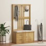 Perchero de entrada SANDNES madera maciza de pino 87x40x159,5cm en Bancos para recibidores y almacenamiento | Comprar online en 