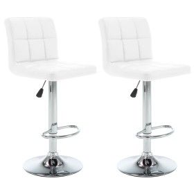 Taburetes de cocina 2 unidades cuero sintético blanco de vidaXL, Taburetes de cocina - Ref: Foro24-323633, Precio: 123,55 €, ...