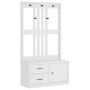 Perchero de entrada SANDNES madera pino blanco 87x40x159,5 cm en Bancos para recibidores y almacenamiento | Comprar online en Fo