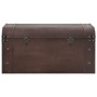 Cofre con pestillos contrachapada marrón 79,5x39,5x39,5 cm en Baúles de almacenamiento | Comprar online en Foru.es