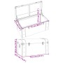 Cofre con pestillos contrachapada marrón 79,5x39,5x39,5 cm en Baúles de almacenamiento | Comprar online en Foru.es