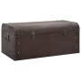 Cofre con pestillos contrachapada marrón 90x50x39,5 cm en Baúles de almacenamiento | Comprar online en Foru.es