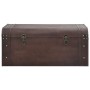 Cofre con pestillos contrachapada marrón 90x50x39,5 cm en Baúles de almacenamiento | Comprar online en Foru.es