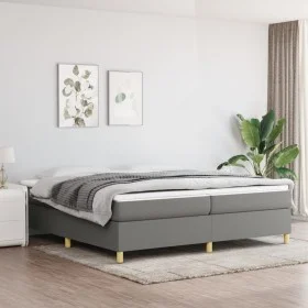 Dark gray fabric bed frame 200x200 cm by vidaXL, Beds and slatted bases - Ref: Foro24-3120986, Price: 114,72 €, Discount: %