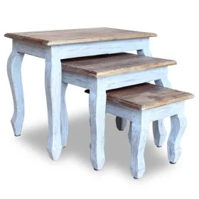 Stapelbares Tischset mit 3 Einheiten aus recyceltem Massivholz von vidaXL, Seitentische - Ref: Foro24-244505, Preis: 161,09 €...