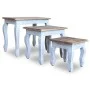 Stapelbares Tischset mit 3 Einheiten aus recyceltem Massivholz von vidaXL, Seitentische - Ref: Foro24-244505, Preis: 161,09 €...