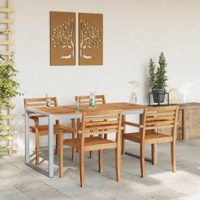 Mesa de comedor de jardín Gris 160 x 80 x 75 cm en Mesas de jardín | Comprar online en Foru.es