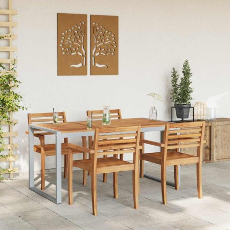 Mesa de comedor de jardín Gris 160 x 80 x 75 cm en Mesas de jardín | Comprar online en Foru.es