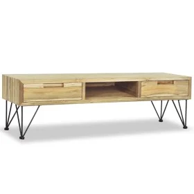Mueble de TV de teca maciza 120x35x35 cm de vidaXL, Muebles TV - Ref: Foro24-244575, Precio: 131,22 €, Descuento: %