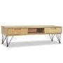 Mueble de TV de teca maciza 120x35x35 cm de vidaXL, Muebles TV - Ref: Foro24-244575, Precio: 132,56 €, Descuento: %