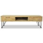 Mueble de TV de teca maciza 120x35x35 cm de vidaXL, Muebles TV - Ref: Foro24-244575, Precio: 132,56 €, Descuento: %