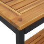 Mesa de exterior con estante Natural y negro 80 x 35 x 75 cm en Mesas de jardín | Comprar online en Foru.es