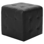 Puf 2 unidades cuero sintético negro 30x30x30 cm de vidaXL, Otomanas - Ref: Foro24-278390, Precio: 80,33 €, Descuento: %