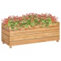 Arriate elevado madera de teca reciclada y acero 100x40x38 cm de vidaXL, Maceteros y jardineras - Ref: Foro24-47422, Precio: ...