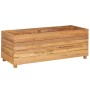 Arriate elevado madera de teca reciclada y acero 100x40x38 cm de vidaXL, Maceteros y jardineras - Ref: Foro24-47422, Precio: ...