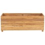 Arriate elevado madera de teca reciclada y acero 100x40x38 cm de vidaXL, Maceteros y jardineras - Ref: Foro24-47422, Precio: ...