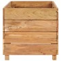 Arriate elevado madera de teca reciclada y acero 100x40x38 cm de vidaXL, Maceteros y jardineras - Ref: Foro24-47422, Precio: ...