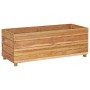 Arriate elevado madera de teca reciclada y acero 100x40x38 cm de vidaXL, Maceteros y jardineras - Ref: Foro24-47422, Precio: ...