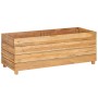 Arriate elevado madera de teca reciclada y acero 100x40x38 cm de vidaXL, Maceteros y jardineras - Ref: Foro24-47422, Precio: ...