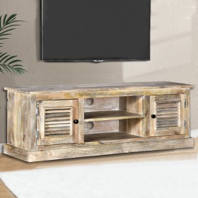 Mueble para la TV de madera maciza de mango de vidaXL, Muebles TV - Ref: Foro24-245253, Precio: 243,28 €, Descuento: %