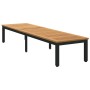 Tumbona Negro 200 x 55 x 35 cm Madera de Acacia Sólida en Tumbonas | Comprar online en Foru.es