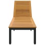 Tumbona Negro 200 x 55 x 35 cm Madera de Acacia Sólida en Tumbonas | Comprar online en Foru.es