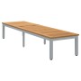 Tumbona Gris 200 x 55 x 35 cm Madera de Acacia Sólida en Tumbonas | Comprar online en Foru.es