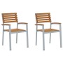 Silla de Jardín 2 pcs Marrón 56 x 57 x 87 cm en Sillas de jardín | Comprar online en Foru.es