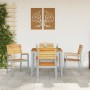 Silla de Jardín 4 pcs Marrón 56 x 57 x 87 cm en Sillas de jardín | Comprar online en Foru.es