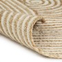 Alfombra de yute tejida a mano diseño espiral blanco 150 cm de vidaXL, Alfombras - Ref: Foro24-133718, Precio: 77,90 €, Descu...
