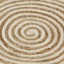 Alfombra de yute tejida a mano diseño espiral blanco 150 cm de vidaXL, Alfombras - Ref: Foro24-133718, Precio: 77,90 €, Descu...