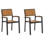 Silla Apilable 2 pcs Marrón 56 x 57 x 87 cm en Sillas de jardín | Comprar online en Foru.es