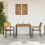 Silla Apilable 2 pcs Marrón 56 x 57 x 87 cm en Sillas de jardín | Comprar online en Foru.es