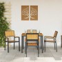 Silla Apilable 4 pcs Marrón 56 x 57 x 87 cm en Sillas de jardín | Comprar online en Foru.es