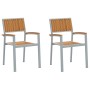 Silla Apilable 2 pcs Marrón 56 x 57 x 87 cm en Sillas de jardín | Comprar online en Foru.es