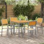 Silla Apilable 4 pcs Marrón 56 x 57 x 87 cm en Sillas de jardín | Comprar online en Foru.es