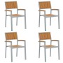 Silla Apilable 4 pcs Marrón 56 x 57 x 87 cm en Sillas de jardín | Comprar online en Foru.es