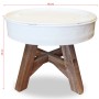Mesa de centro de madera maciza reciclada blanco 60x45 cm de vidaXL, Mesas de centro - Ref: Foro24-244820, Precio: 103,88 €, ...