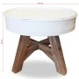 Mesa de centro de madera maciza reciclada blanco 60x45 cm de vidaXL, Mesas de centro - Ref: Foro24-244820, Precio: 94,79 €, D...