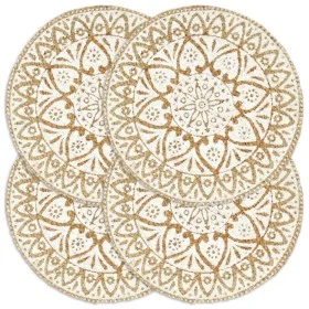 Manteles individuales redondos 4 uds yute blanco 38 cm de vidaXL, Manteles individuales - Ref: Foro24-133866, Precio: 20,86 €...