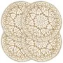 Manteles individuales redondos 4 uds yute blanco 38 cm de vidaXL, Manteles individuales - Ref: Foro24-133866, Precio: 20,86 €...
