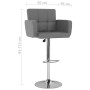 Taburetes de cocina 2 unidades cuero sintético gris de vidaXL, Taburetes de cocina - Ref: Foro24-323658, Precio: 157,42 €, De...
