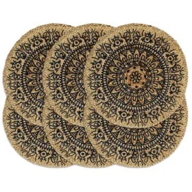 Round placemats 6 pcs dark blue jute 38 cm by vidaXL, Placemats - Ref: Foro24-133871, Price: 31,79 €, Discount: %